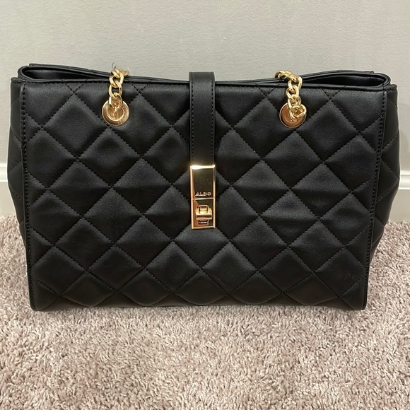 Aldo Bags Aldo Black Gold Shoulder Bag Poshmark